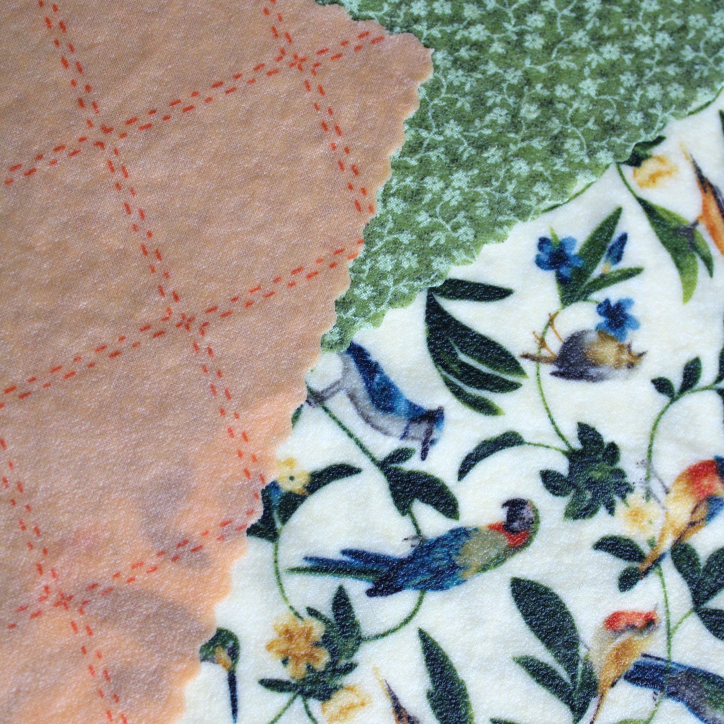 3 Pack Beeswax Wraps | Reusable Food Wraps | "Fantasy Flock" pattern