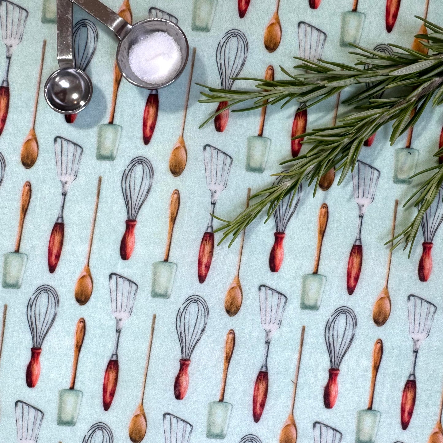 XXL 20"x16" Beeswax Wrap | Bread Bag | Sour Dough | "Kitchen: Tools” pattern