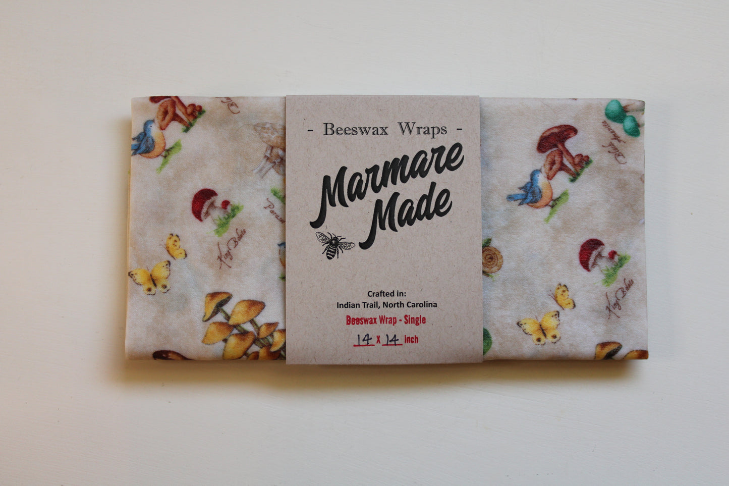 XXL Sour Dough Bread Wrap / Casserole Cover -  "Mushroom Menagerie"