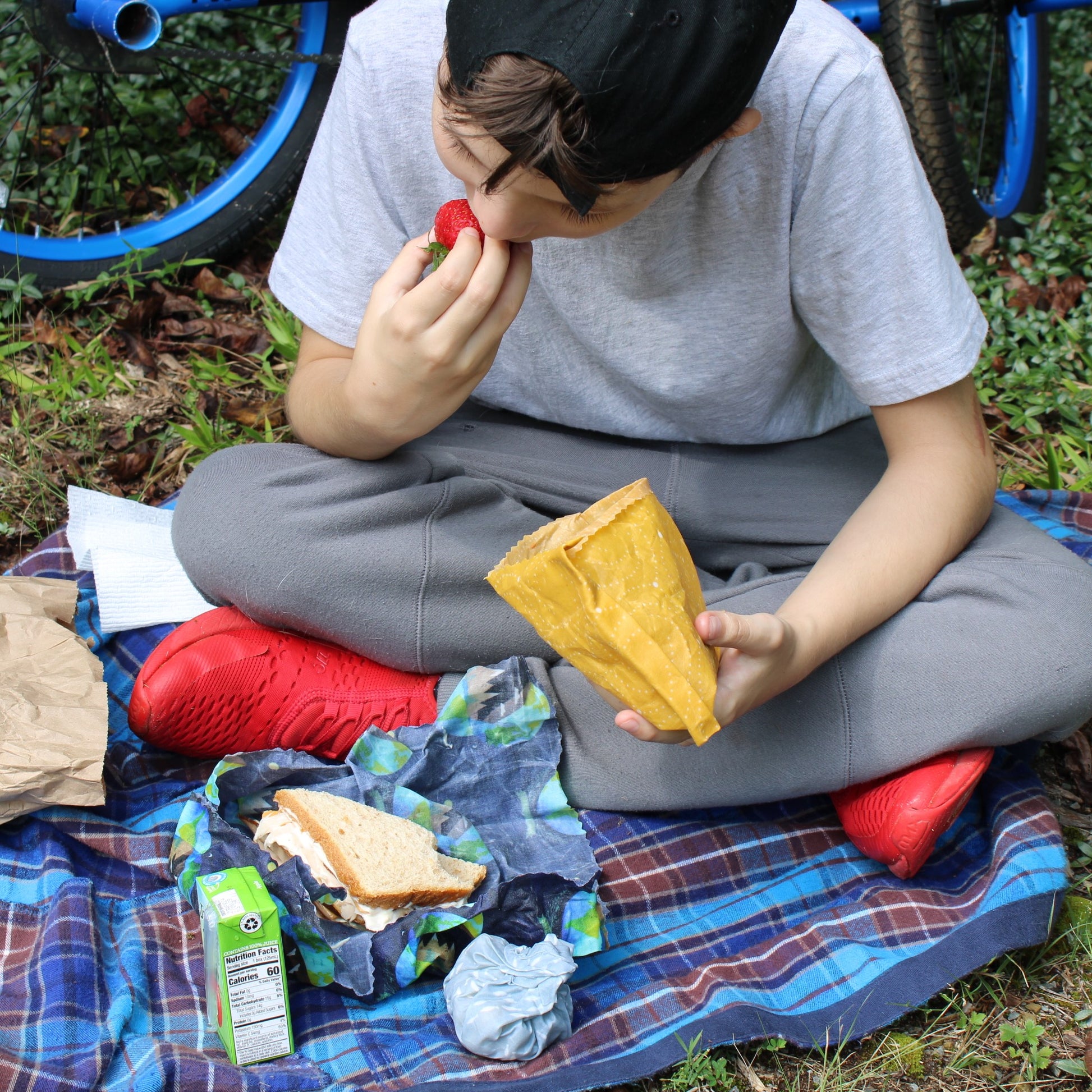 At the park, school or on the trail of any adventure; beeswax wraps have got you covered.