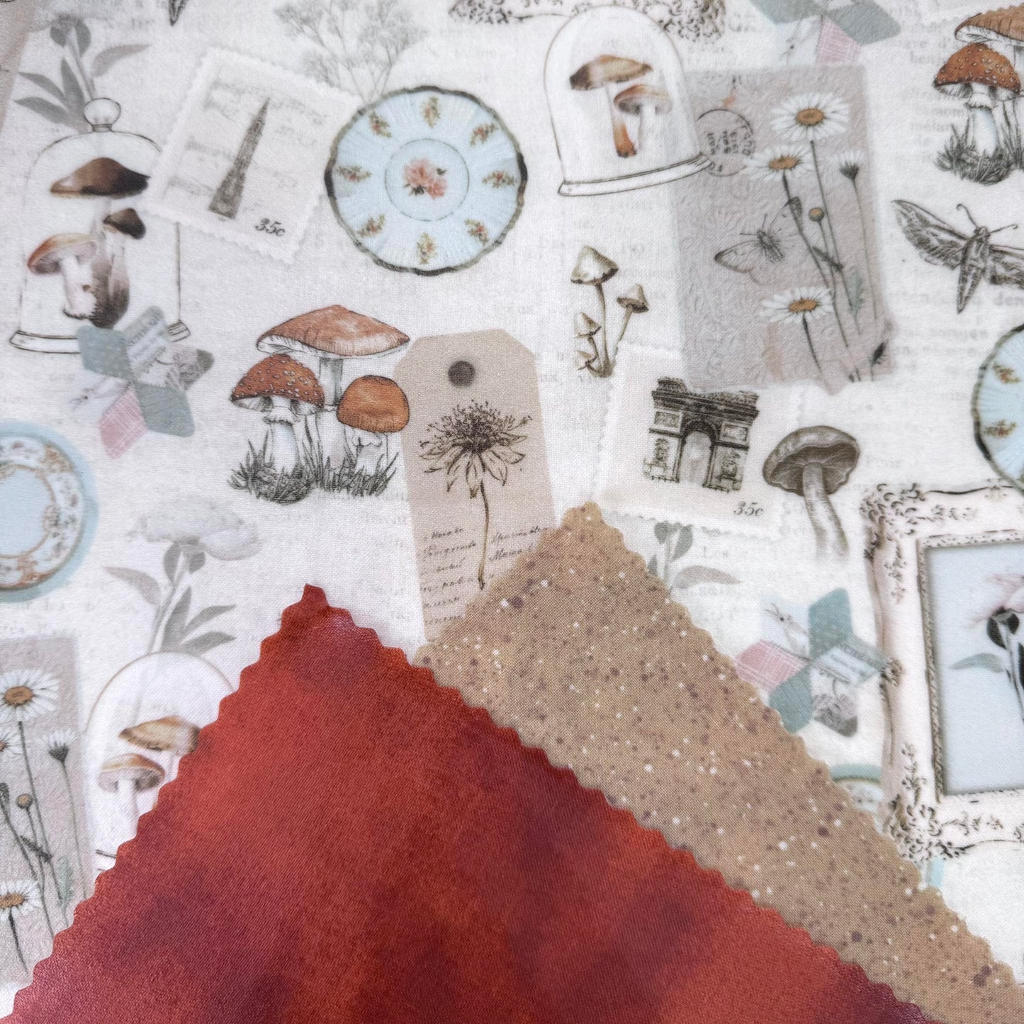 3 Pack Beeswax Wraps | Reusable Food Wraps | "Bell Jars" pattern