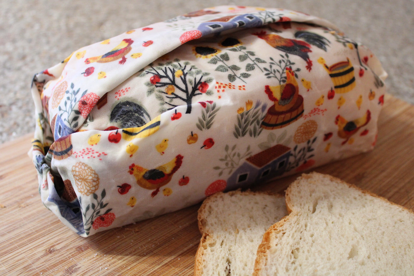 XXL Sour Dough Bread Wrap / Casserole Cover -  "Dolphin Treasure"